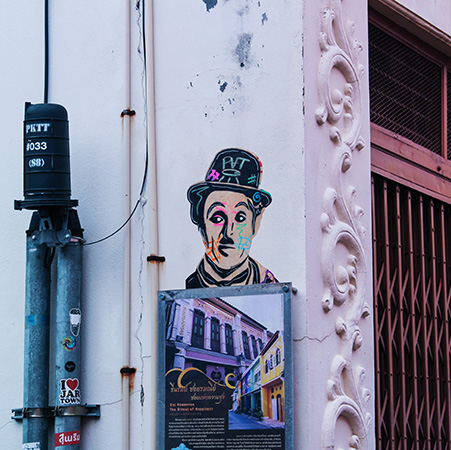 mural of charlie chaplin